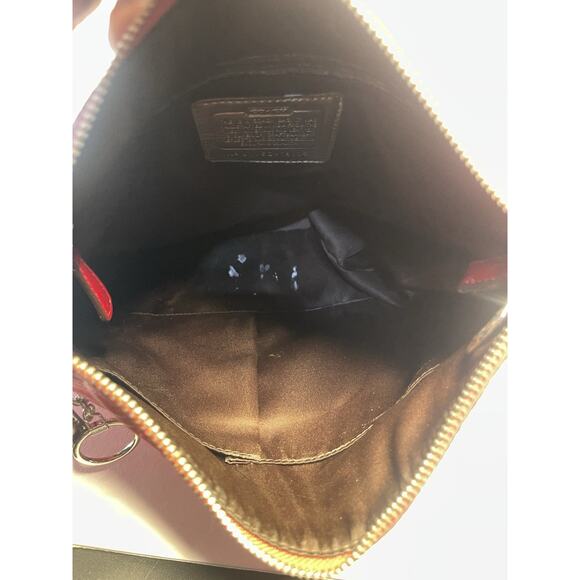 COACH Poppy 17890 RUBY RED Glam Tote Shoulder Purse Bag Gently Used - Picture 5 of 9